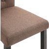 Jídelní židle 2 ks textil [248988] (Barva Hnědá)