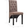 Jídelní židle 2 ks textil [248988] (Barva Hnědá)