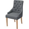 Jídelní židle 2 ks textil [243636] (Barva Tmavě šedá)