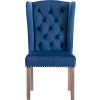 Jídelní židle samet [287950] (Barva Modrá)