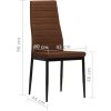 Jídelní židle 4 ks textil [246184] (Barva Hnědá)