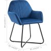 Jídelní židle 2 ks samet [249802] (Barva Modrá)