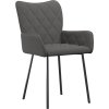 Jídelní židle 2 ks textil [344832] (Barva Tmavě šedá)