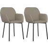 Jídelní židle 2 ks samet [344710] (Barva Krémová)