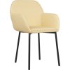 Jídelní židle 2 ks samet [344710] (Barva Krémová)