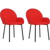 Jídelní židle 2 ks umělá kůže [344759] (Barva Červená)