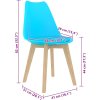 Jídelní židle 2 ks plast [244789] (Barva Tyrkysová)