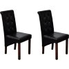 Jídelní židle 2 ks umělá kůže [60623] (Barva Černá)