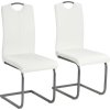 Konzolové jídelní židle 2 ks umělá kůže [246195] (Barva Bílá)