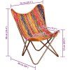Křeslo Butterfly textil chindi [243728] (Barva Hnědá)