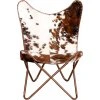 Křeslo Butterfly textil chindi [243728] (Barva Hnědá)