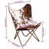 Křeslo Butterfly textil chindi [243728] (Barva Hnědá)