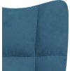 Relaxační židle krémově samet [328061] (Barva Modrá)