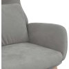 Relaxační křeslo samet [341351] (Barva Světle šedá)