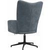 Relaxační křeslo samet [328096] (Barva Tmavě šedá)