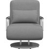 Otočné křeslo rozkládací tmavě šedé textil [244666] (Barva Světle šedá)