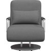Otočné křeslo rozkládací tmavě šedé textil [244666] (Barva Světle šedá)