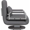 Otočné křeslo rozkládací tmavě šedé textil [244666] (Barva Světle šedá)