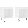 Noční stolky 2 ks 40 x 35 x 50 cm kompozitní dřevo [830721] (Barva Bílá s vysokým leskem)