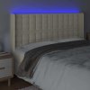 Čelo postele s LED 163 x 16 x 118/128 cm umělá kůže [3124144] (Barva Černá)