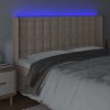Čelo postele s LED 163 x 16 x 118/128 cm umělá kůže [3124144] (Barva Černá)