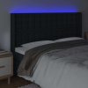 Čelo postele s LED 163 x 16 x 118/128 cm umělá kůže [3124144] (Barva Černá)