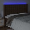 Čelo postele s LED 163 x 16 x 118/128 cm umělá kůže [3124144] (Barva Černá)