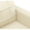 3dílná sedací souprava s polštáři umělá kůže [3201364] (Barva Krémová)
