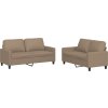 2dílná sedací souprava s poduškami umělá kůže [3201412] (Barva Cappuccino)