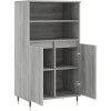Skříň highboard 60 x 36 x 110 cm kompozitní dřevo [831477] (Barva Černá)