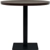 Bistro stůl MDF a ocel kulatý 80 x 75 cm [245610] (Barva Tmavě popelavá)