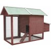 Klec pro kuřata 170 x 81 x 110 cm masivní borovice a jedle [170863] (Barva Červená)