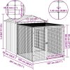 Klec pro kuřata s výběhem 117 x 201 x 123 cm pozinkovaná ocel [172353] (Barva Antracitová)