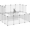 Klec pro malá zvířata 143 x 107 x 93 cm PP a ocel [340570] (Barva Transparentní)
