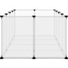 Klec pro malá zvířata 144 x 74 x 46,5 cm PP a ocel [340572] (Barva Transparentní)