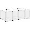 Klec pro malá zvířata 144 x 74 x 46,5 cm PP a ocel [340572] (Barva Transparentní)