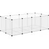 Klec pro malá zvířata 144 x 74 x 46,5 cm PP a ocel [340572] (Barva Transparentní)