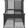 Klec pro malá zvířata 142 x 74 x 93 cm PP a ocel [340573] (Barva Černá)