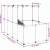 Klec pro malá zvířata 142 x 74 x 93 cm PP a ocel [340573] (Barva Černá)