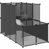 Klec pro malá zvířata 142 x 74 x 93 cm PP a ocel [340573] (Barva Černá)