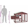 Kurník s kukaní na snášení vajec a bílý jedlové dřevo [170866] (Barva moka a bílá)