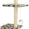 Škrabadlo pro kočky se sisalovými sloupky 260 cm [170532] (Barva Šedá)