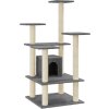 Škrabadlo pro kočky se sisalovými sloupky 110 cm [171481] (Barva Tmavě šedá)