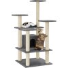 Škrabadlo pro kočky se sisalovými sloupky 110 cm [171481] (Barva Tmavě šedá)