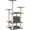 Škrabadlo pro kočky se sisalovými sloupky 110 cm [171481] (Barva Tmavě šedá)