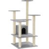 Škrabadlo pro kočky se sisalovými sloupky 110 cm [171481] (Barva Tmavě šedá)