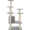 Škrabadlo pro kočky se sisalovými sloupky 110 cm [171481] (Barva Tmavě šedá)