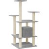 Škrabadlo pro kočky se sisalovými sloupky 110 cm [171481] (Barva Tmavě šedá)