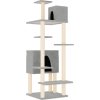 Škrabadlo pro kočky se sisalovými sloupky 154 cm [171772] (Barva Světle šedá)