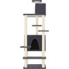 Škrabadlo pro kočky se sisalovými sloupky 154 cm [171772] (Barva Světle šedá)